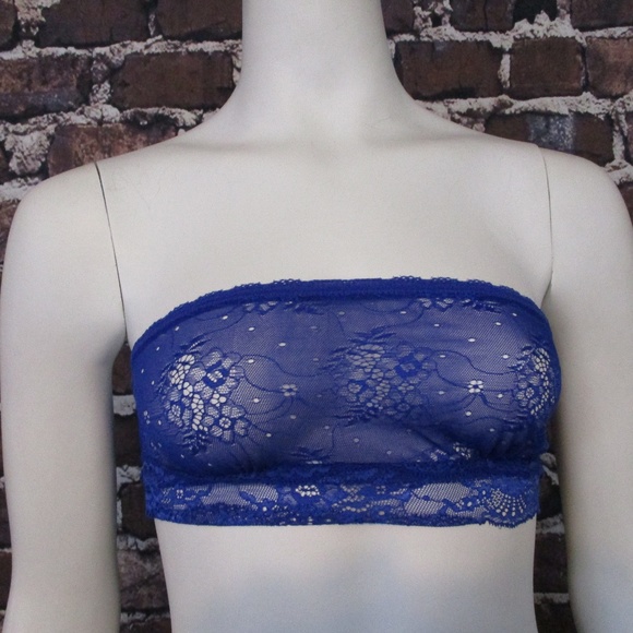 Joe's Jeans Shear Lace Blue size M/L  Bandeau - Picture 1 of 4